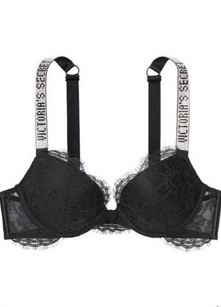 Victoria’s secret bra чорний з мереживом зі стразами оригінал