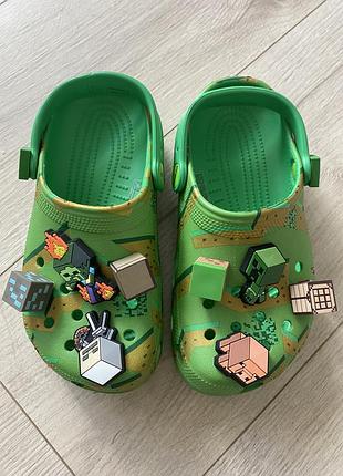 Дитячі крокси для хлопчика майнкрафт crocs minecraft, розмір j1