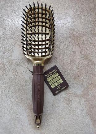 Щётка olivia garden expert care flex combo gold brown