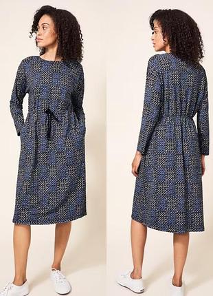 Красивое трикотажное платье-миди poppy jersey dress от известного британского бренда white stuff🖤💙