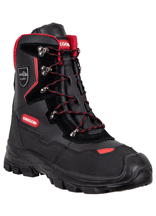 Високі робочі черевики з металевою вставку oregon yukon leather chainsaw boots class 1 39р