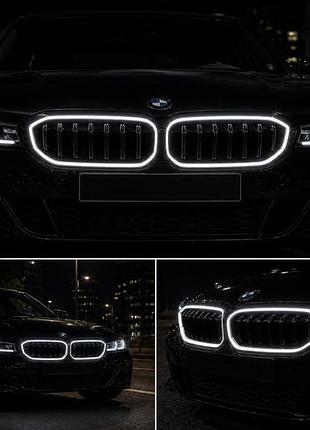 Ноздри 1-bar led (черный глянец) для bmw 3 серия g20/g21 2018- гг