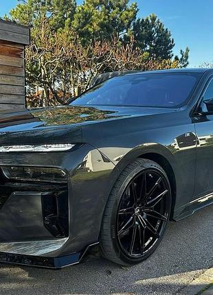 Накладка на передний бампер lip (для m760, m-sport и i7 m70) для bmw 7 серия g70/g71 2022- гг