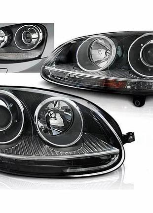 Передние фары с линзой silver (2 шт) для volkswagen golf 5 2003-2009 гг
