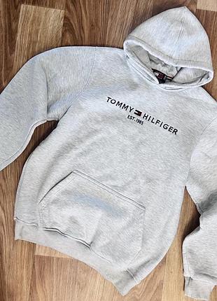 Худі tommy hilfiger est.1985 сірий l