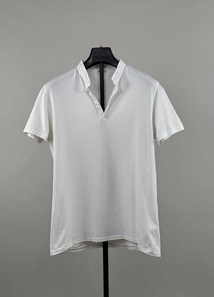 Мужское поло homecore с коротким рукавом и v-вырезом white xl