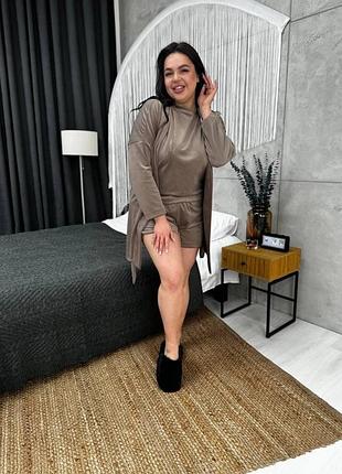 Піжама plus size do2820/1 какао 4xl/5xl