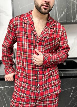 Пижама классическая красная мужская do2810 xl/2xl