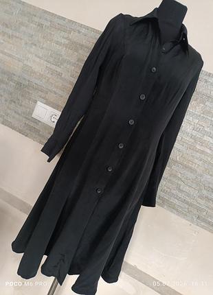 Платье женское черное шелк 36 la dress