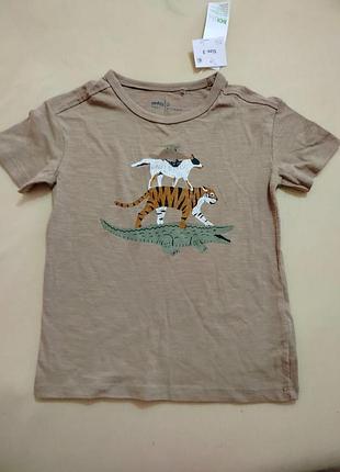 🐊 стильная детская футболка anko "wild animals" с животными сафари