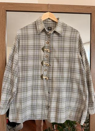 Бавовняна сорочка trachten у клітинку, стиль tirol/alpine, 100% cotton