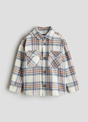 Фланелева сорочка в клітинку h&m 92 98 104