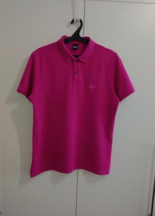 Футболка hugo boss polo розовая хлопок fred perry lacoste diesel