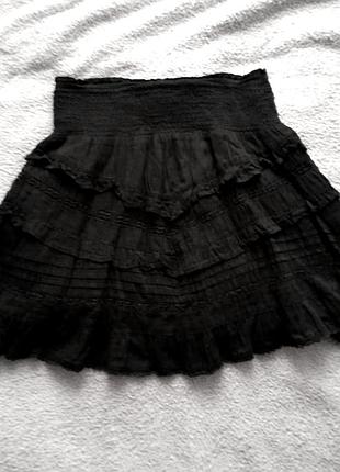Neo noir donna s voile юбка юбочка мини короткая с рюшами с оборками черная пышная