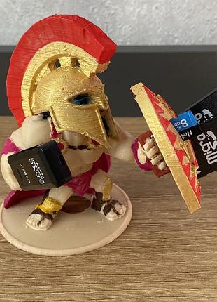 Оригинальная подставка для флешки и карт памяти sd microsd, спартанец, 3d-печать