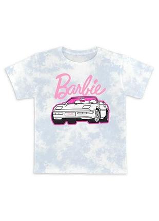 💖 ультрамодна дитяча футболка mattel barbie "pink corvette" в стилі тай-дай