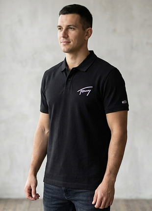Поло\футболка touch jeans black polo