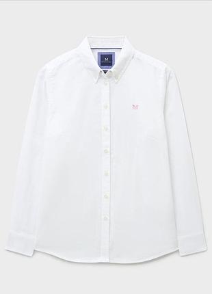 Розкішна жіноча біла бавовняна сорочка від crew clothing company