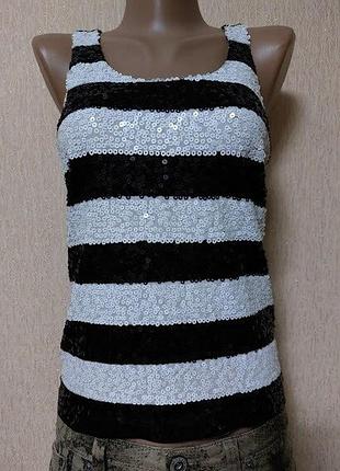 💖💖💖стильная женская майка, топ в пайетках holly&whyte by lindex💖💖💖
