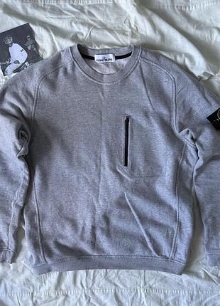 Кофта світшот stone island сірий оригінал стон айленд l розмір