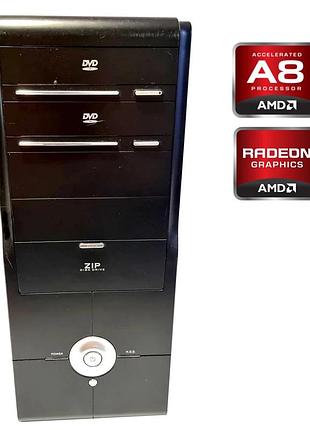 Пк msi a88xm tower / amd a8-7600 (4 ядра по 3.1 - 3.8 ghz) / 8 gb ddr3 / 500 gb hdd / amd radeon r7 graphics / dvd-rw