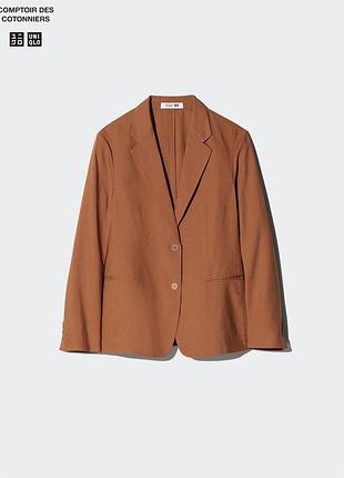 Жіночий піджак uniqlo з суміші льону