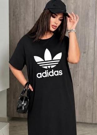 Платье футболка adidas, размер 50-52