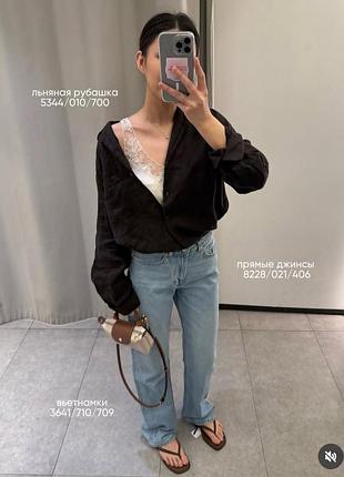 Zara сорочка 100% льон