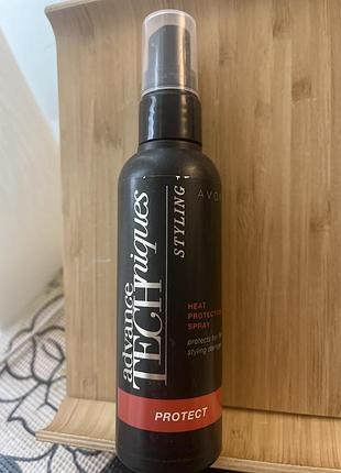 Термозахисний спрей avon advance techniques styling, розроблений для захисту волосся від пошкоджень під час укладання феном, плойкою або прасочкою
