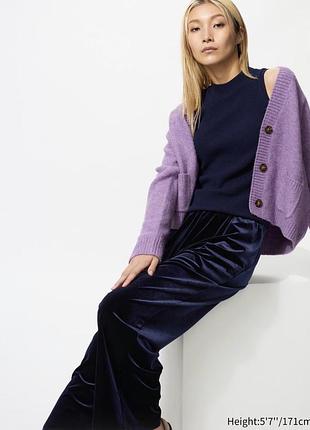 Легкі велюрові штани uniqlo