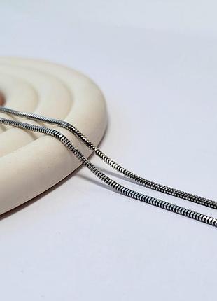 Серебряная круглая цепь снейк 60 см серебро 925 пробы родированное 5.44г cct16d