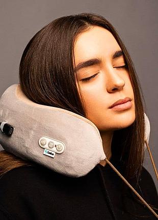 🚗 дорожная массажная подушка для шеи gelius smart pillow / беспроводной авто массажер