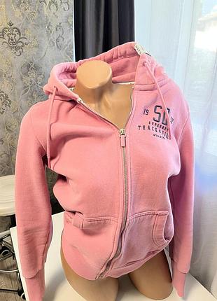Розове худі на замку superdry
