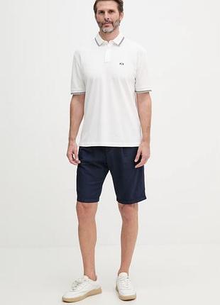 Armani exchange поло мужское из хлопка с эластаном