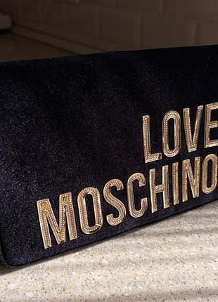 Замшева сумочка love moschino