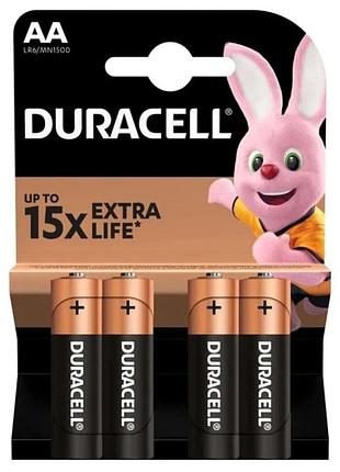 Батарейка duracell basic lr6/aa (4шт)