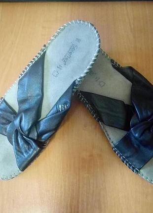 Шкіряні шльопанці soleflex premium comfort, р. 36 (устілка 23 см)