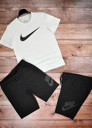 Літній чоловічий спортивний костюм комплект футболка + шорти nike just do it   розміри : xs, s, m, l, xl, xxl склад : 100% бавовна друк : dtf
