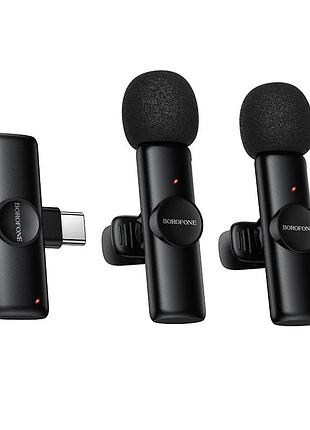 Бездротова мікрофонна система borofone bfk16a winner dual-mic (type-c) black