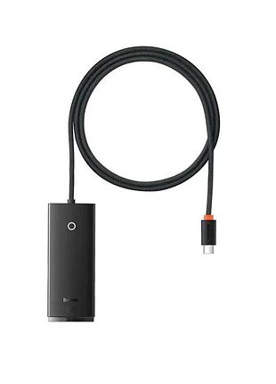 Usb-хаб baseus lite series 4-port type-c hub adapter (type-c to usb 3.0*4 ) 1m black