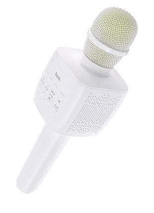 Портативна колонка-мікрофон hoco bk5 cantando karaoke microphone, 5w, white