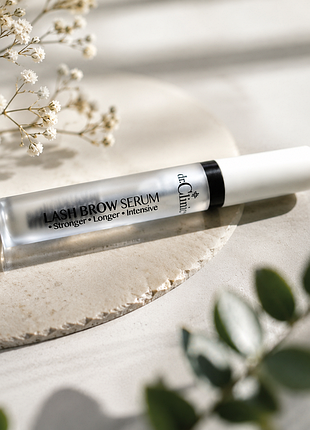 Сыворотка для роста ресниц и бровей dr.clinic lash &amp; brow enhancer serum - пептиды и красный клевер - 6 мл