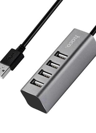 Usb-хаб hoco hb1 4usb line machine tarnish
