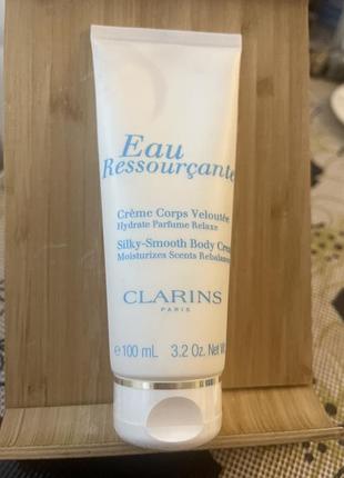 Крем для тіла clarins eau ressourçante silky-smooth body cream об'ємом 100 мл.