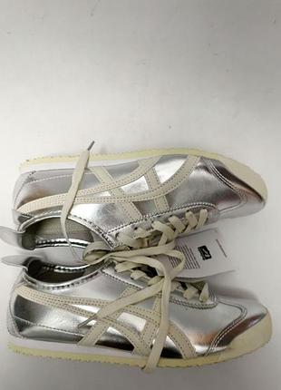 Кроссовки onitsuka tiger mexico 66 в популярной серебристой расцветке "silver / off white