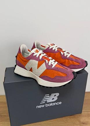 Кроссовки new balance 327 pink/orange ws327up 37.5р 24 см