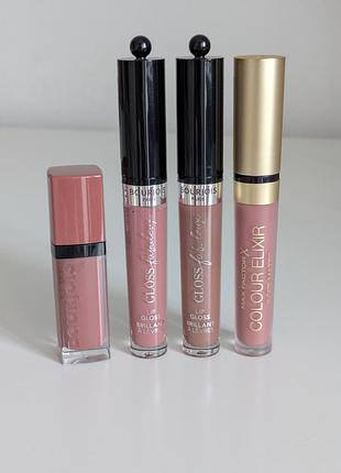 Два блиски + дві рідкі помади bourjois,