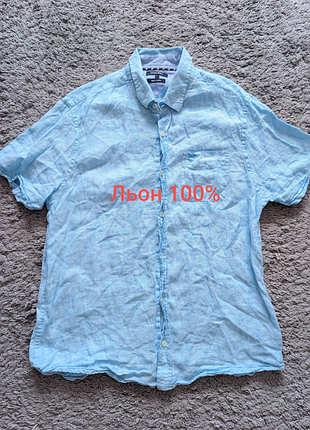 Шикарная рубашка 100% лен wolsey, состояние идеальное, size l(может быть также на м), плечи 47 подмышки 57 длина 73, пружинистая, хорошо тянется