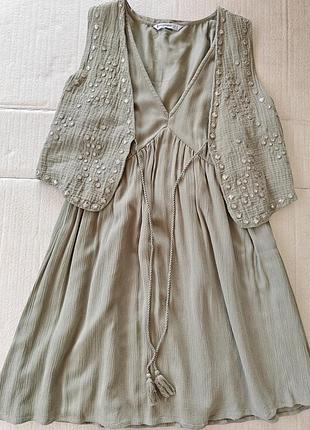 Платье-сарафан в стиле boho / этно от stradivarius, s размер