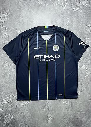 2018-2019 vintage винтажная футболка джерси nike manchester city найк манчестер сити big logo striped  в полоску size xxl размер ххл